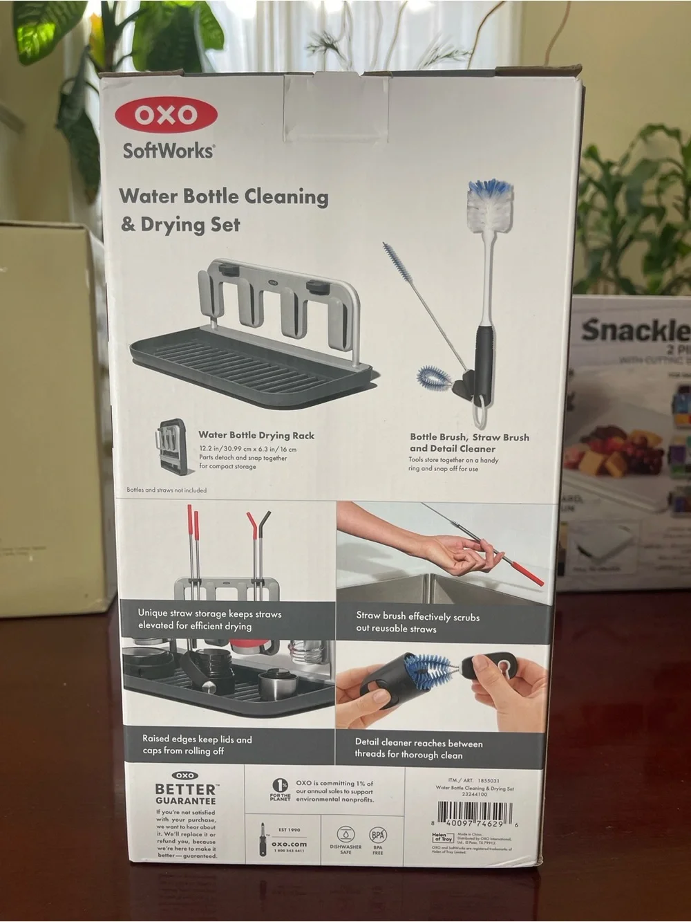 NIB OXO SoftWorks® Water Bottle Cleaning & Drying Set